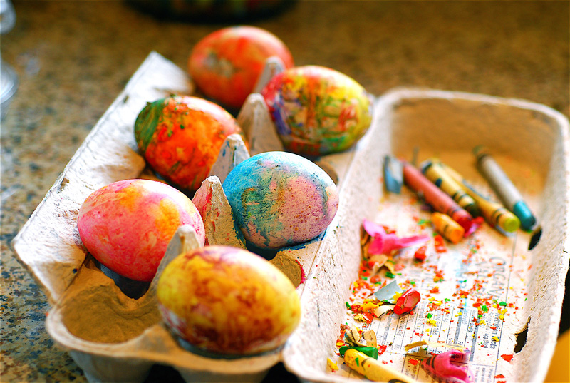 Rasvakriidiga värvitud munad